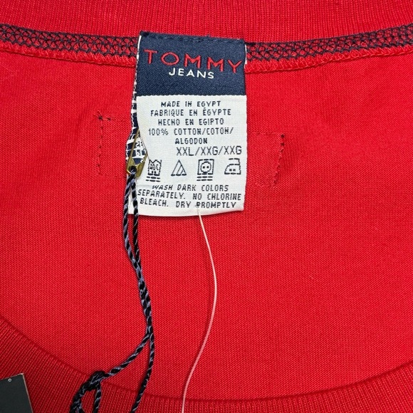 Vintage Tommy Hilfiger Men's Sleeveless Tank Top Size 2XL Muscle Logo Red - Picture 8 of 10